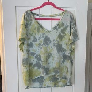 FREE PEOPLE oversized tie dye tee